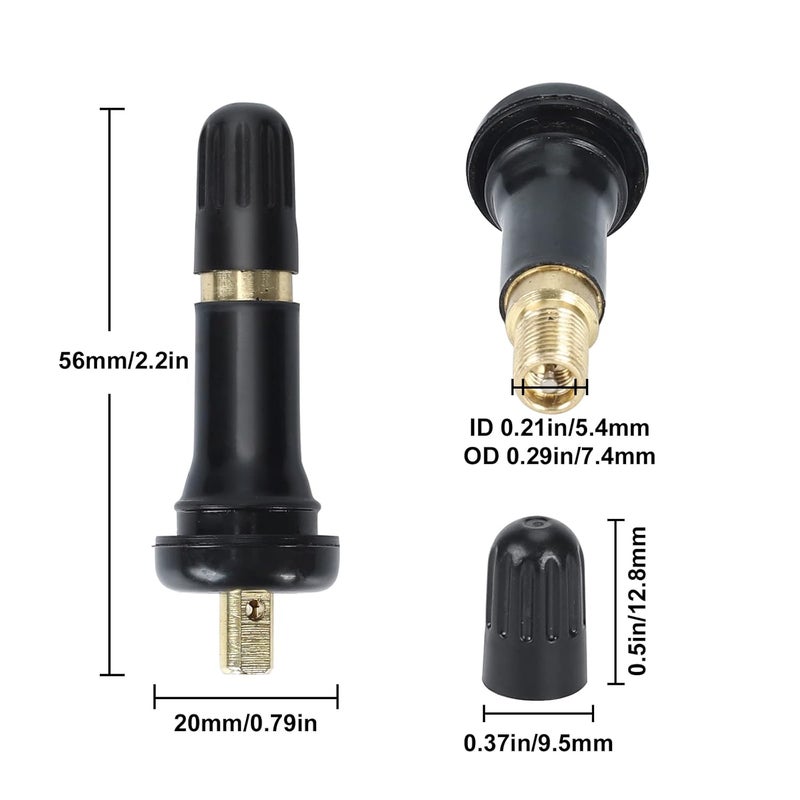Fekuar 50Pcs TPMS 20008 Rubber Snap-in Valve Stems Tire Valve Stem Replacement VS 950 VS950 15263240 for GM Chevy - Image 4